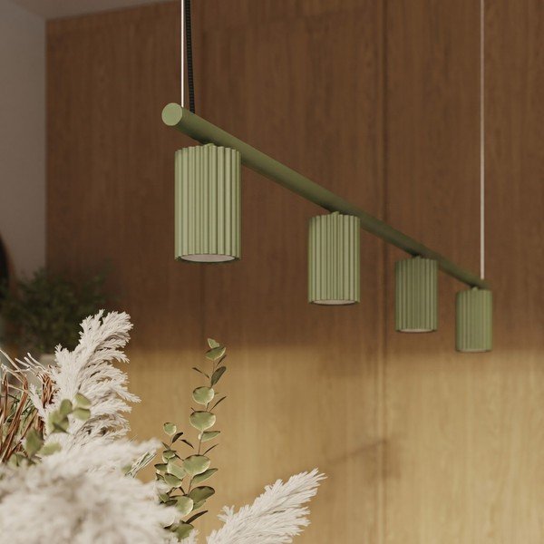 Zelena aluminijasta viseča svetilka Gleam – Sollux-image-1