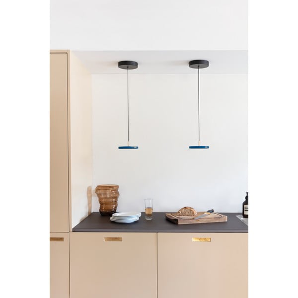 Modrozelena LED viseča svetilka s kovinskim senčnikom ø 15 cm Asteria Micro – UMAGE-image-1