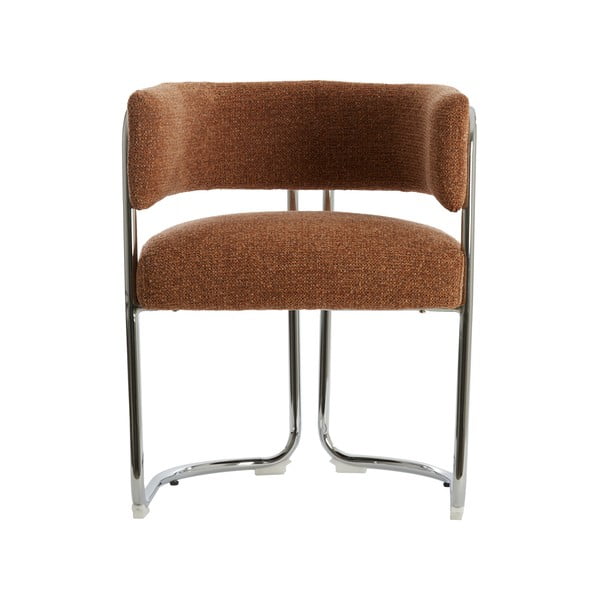 Svetlo rjav oblazinjen jedilni stol z nasloni za roke Adante – Light & Living-image-3