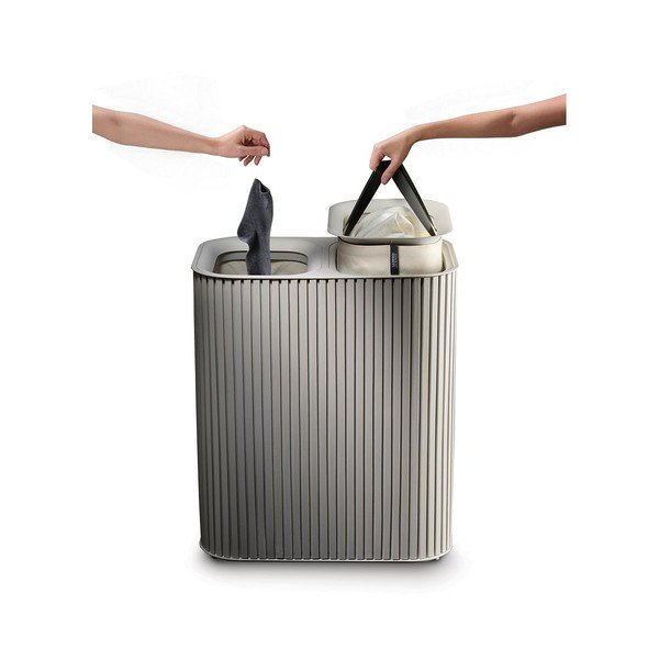 Bež koš za perilo 2x45 l iz bambusa Tota Luxe – Joseph Joseph-image-4