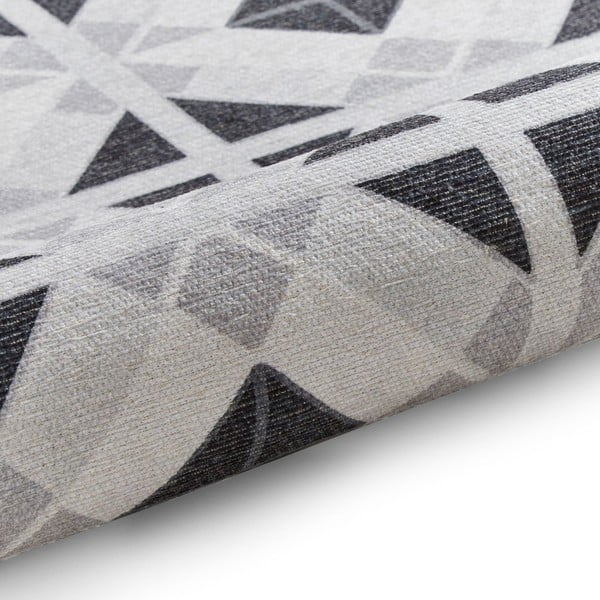 Svetlo sivo-temno siv pralen tekač 76x230 cm Victoria Light – Think Rugs-image-3