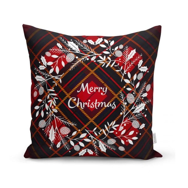 4 božične prevleke za okrasne blazine in namizni tekač Minimalist Cushion Covers Tartan Christmas-image-3