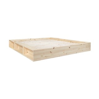 Zakonska postelja iz masivnega lesa s s prostorom za shranjevanje Karup Design Ziggy, 140 x 200 cm