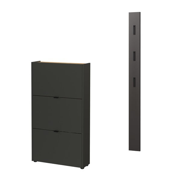 Antracitno siv set za hodnik 101x200x22 cm Ameca – Germania