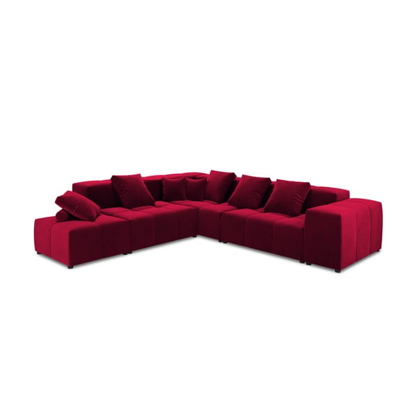 Rdeč žametni kotni kavč (obojestranski) Rome Velvet - Cosmopolitan Design 