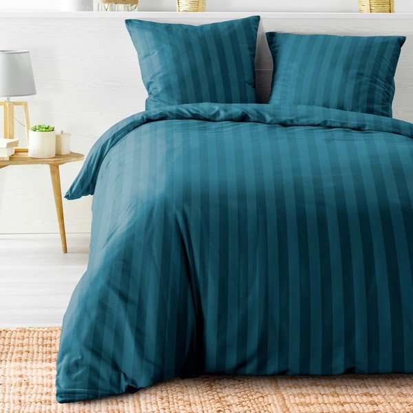 Modra podaljšana posteljnina za zakonsko posteljo iz mikrovlaken 240x220 cm Cleo – douceur d'intérieur-image-1