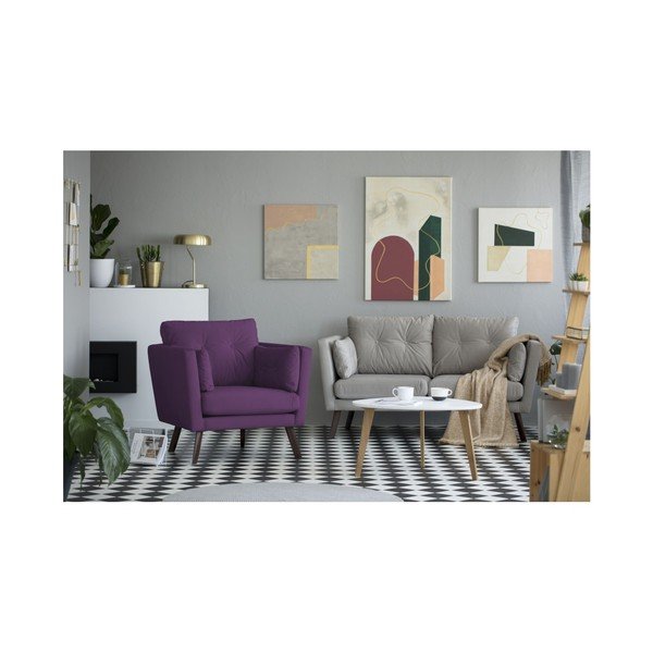 Vijolični fotelj Mazzini Sofas Elena-image-4