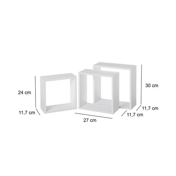 Bele police v kompletu 3 ks – Casa Selección-image-2