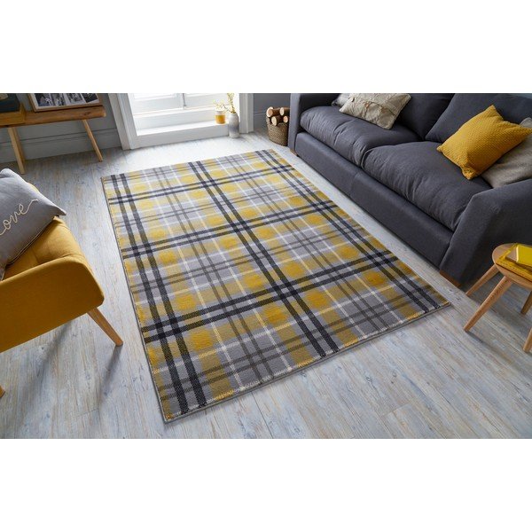 Rumeno-siva preproga Flair Rugs Highland, 160 x 230 cm-image-4