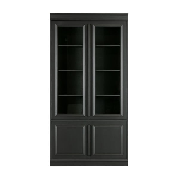 Črna vitrina iz masivnega bora 110x215 cm Organize – BePureHome