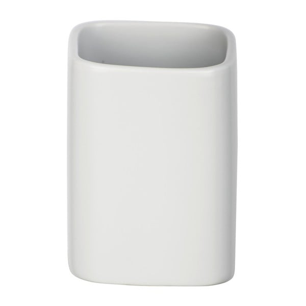 Mat bel keramičen lonček za zobno ščetko Wenko Hexa-image-1