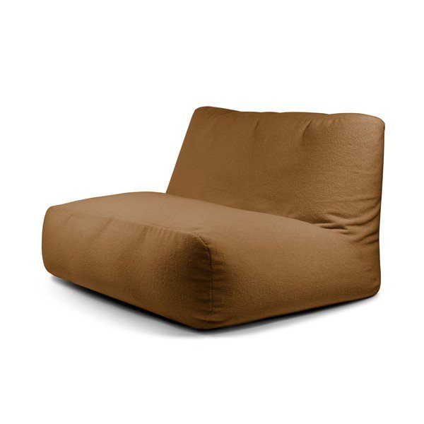 Rjava vreča za sedenje iz tkanine bouclé Sofa Tube – SLOWDOWN