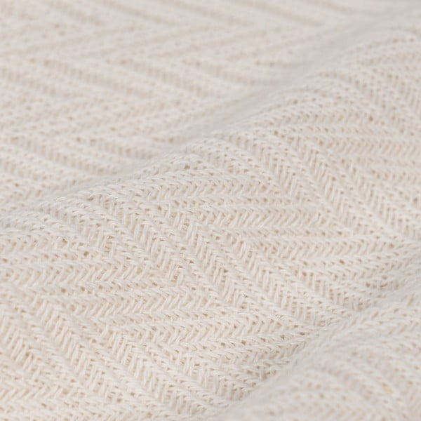 Kremno belo pregrinjalo iz recikliranega bombaža 180x260 cm Spike – Ixia-image-2