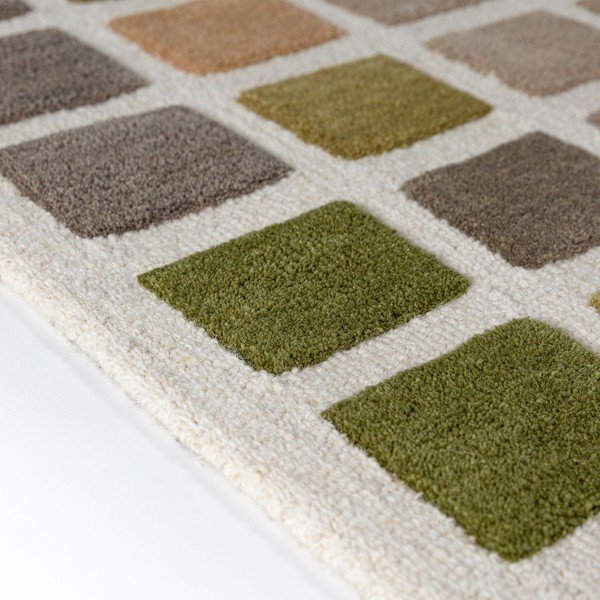 Zelena ročno tkana volnena preproga 140x200 cm Renga Wool – Flair Rugs-image-3