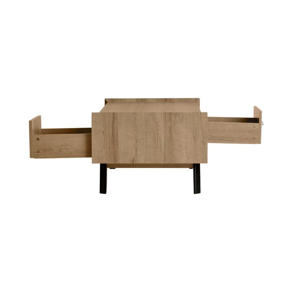 Klubska mizica v dekorju hrastovega lesa z 2 predaloma Marckeric Ceilan-image-3