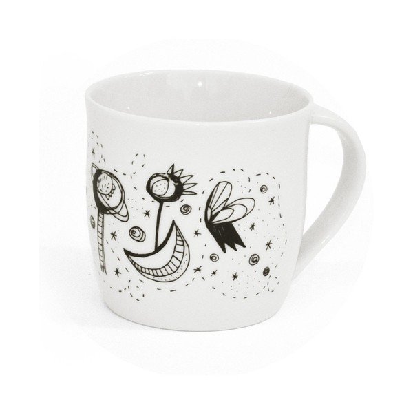 Bela porcelanasta skodelica 260 ml Domov tu – Bonami