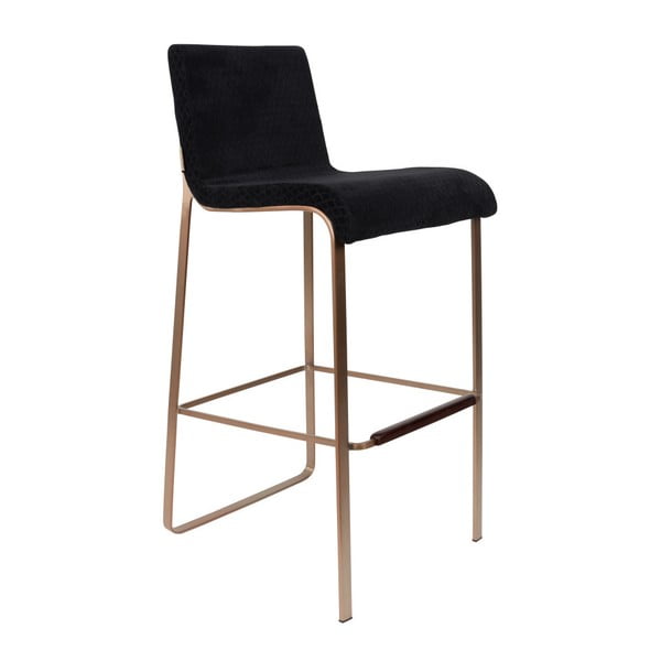 Dutchbone Fiore črn barski stol, višina 100 cm