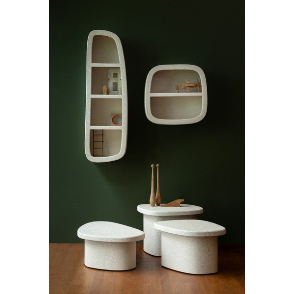 Kremno bela večnivojska polica 54 cm Veda – Dutchbone-image-2