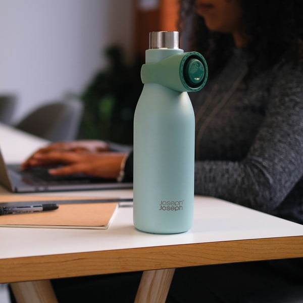 Mint zelena steklenica za vodo iz nerjavečega jekla 500 ml Loop – Joseph Joseph-image-1