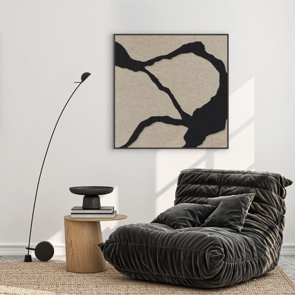 Akustična 3D slika z okvirjem 102x102 cm Quiet Friction 1 – Malerifabrikken-image-1