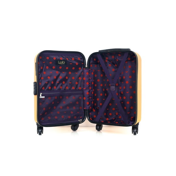 Oranžen kovček na 4 kolesih LPB Francis, 31 l-image-3