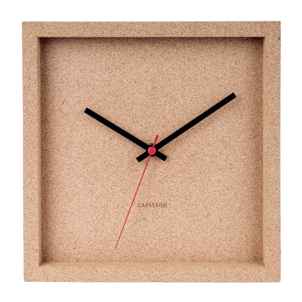 Stenska ura iz plute Karlsson Franky, širina 25 cm