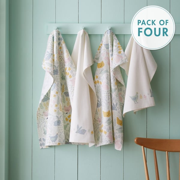 Bombažne kuhinjske krpe v kompletu 4 ks 50x70 cm Cottage Friends – Catherine Lansfield-image-4