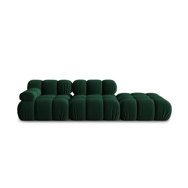 Zelena žametna sedežna garnitura 282 cm Bellis – Micadoni Home