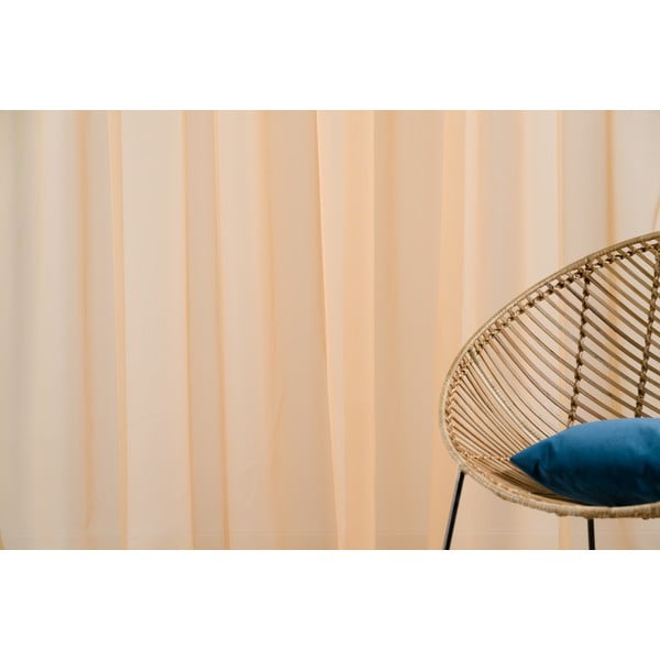 Oranžna prosojna zavesa 300x260 cm Voile – Mendola Fabrics-image-1