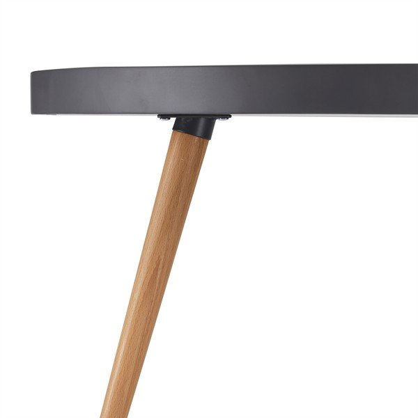 Siva mizica z nogami iz bukovega lesa Furnhouse Opus, Ø 90 cm-image-1