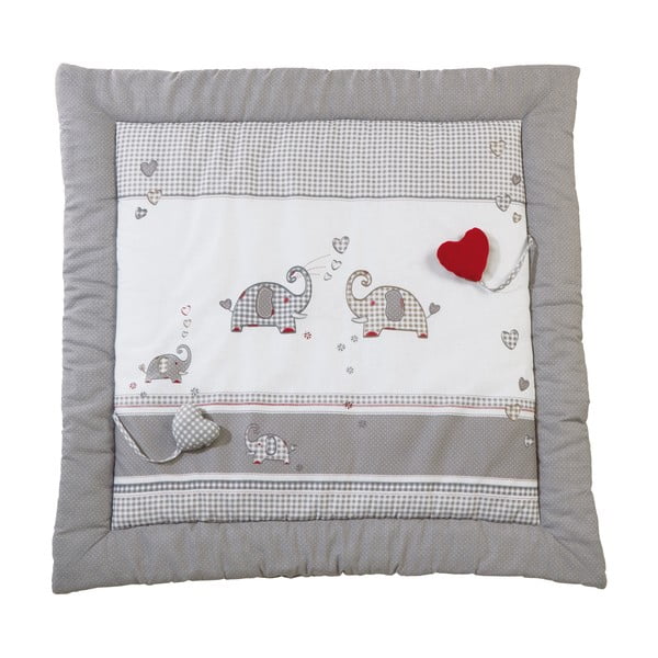 Bela/siva otroška igralna podloga 100x100 cm Jumbo twins – Roba