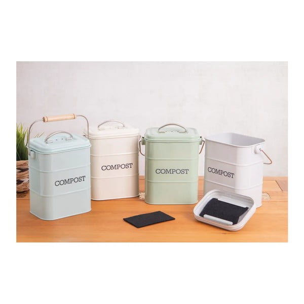 Bel koš za biološke odpadke 3 l Living Nostalgia – Kitchen Craft-image-1