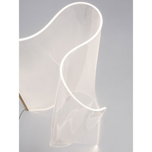 Aluminijasta LED stoječa svetilka v zlati barvi s senčilom iz akrilnega stekla (višina 105 cm) Siderno – Nova Luce-image-1