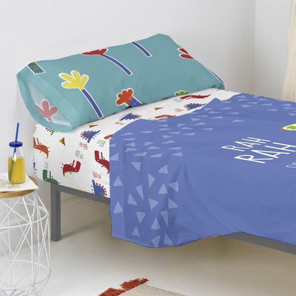 Otroška bombažna rjuha Moshi Moshi Funnysaurus, 90 x 200 cm-image-1