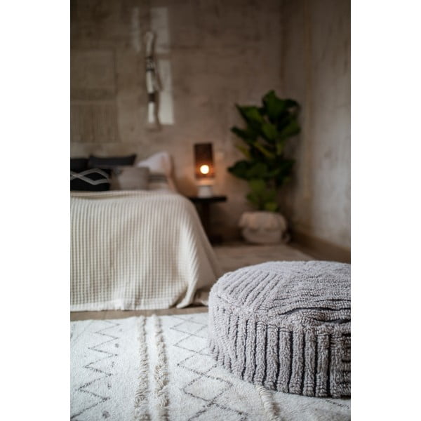 Kremno bela pralna ročno tkana volnena preproga 140x200 cm Lakota Day – Lorena Canals-image-3