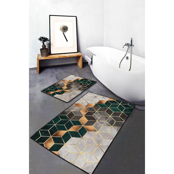 Komplet 2 kopalniških preprog Mila Home Optic-image-1