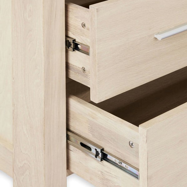 Vitrina v hrastovem dekorju v naravni barvi 100x190 cm Paris – Furnhouse-image-4