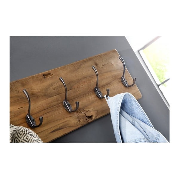 Stojalo za plašče iz tikovega lesa HSM Collection Railwood-image-3