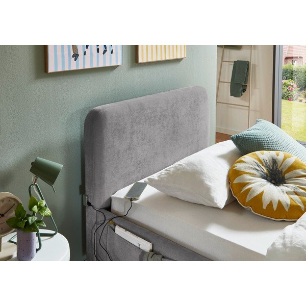 Siva otroška postelja brez letvenega dna 90x200 cm Cosy – Meise Möbel-image-2