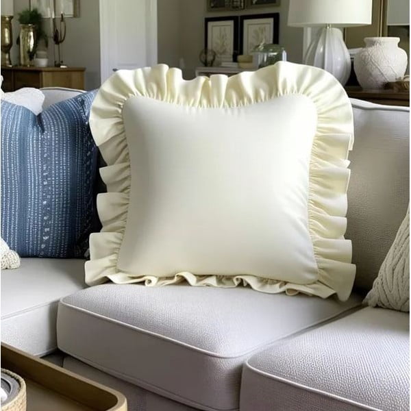 Prevleka za blazino iz mešanice bombaža 40x40 cm Ruffled – Mila Home-image-1