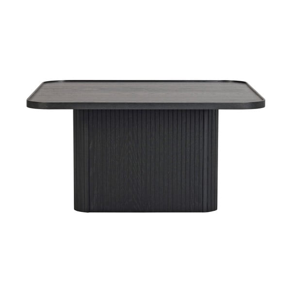 Črna mizica iz hrastovega lesa Rowico Sullivan, 80 x 80 cm