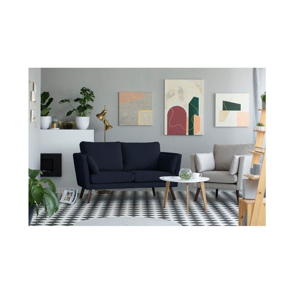 Temno modra 2 sedežna garnitura Mazzini Sofas Elena-image-3