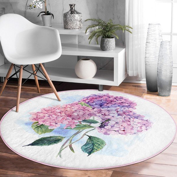 Pralna okrogla preproga primerna za robotski sesalnik ø 80 cm Comfort – Mila Home-image-1