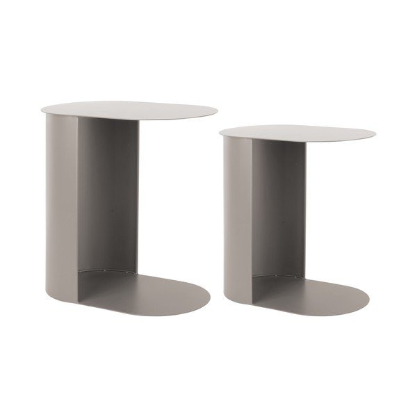 Kovinske stranske mizice v kompletu 2 ks 30x45 cm Riqueza Oval – Leitmotiv