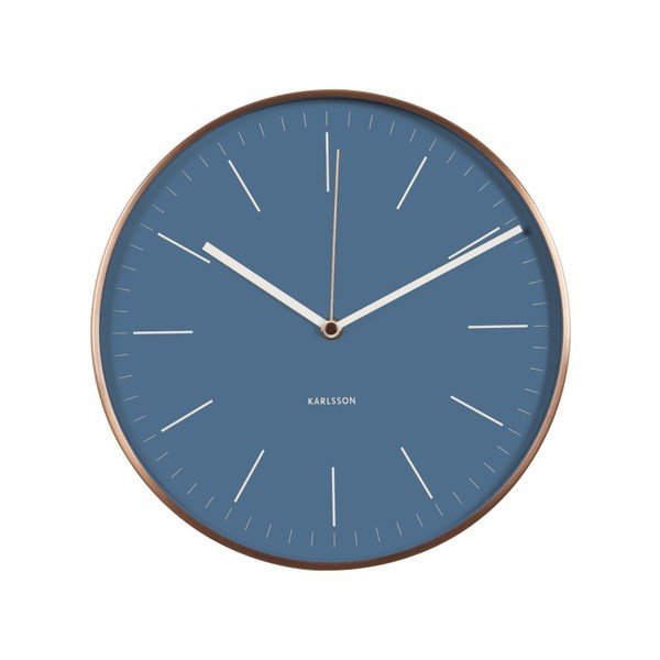 Modra sedanji čas Minimalna jeansova ura-image-1