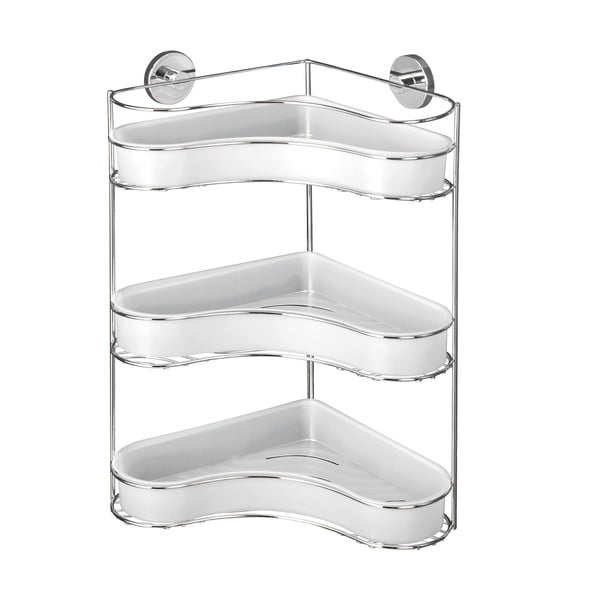 Kotna košara za tuš s tremi policami Wenko Vacuum-Loc, nosilnost do 33 kg -image-2