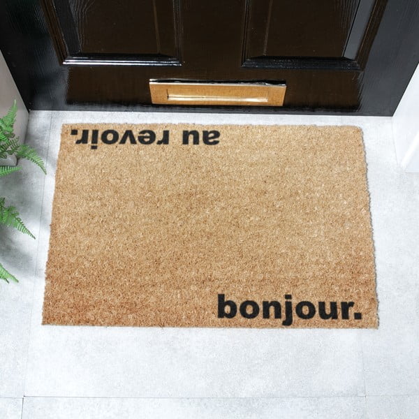 Predpražnik iz kokosovih vlaken 40x60 cm Bonjour, Au Revoir – Artsy Doormats-image-2