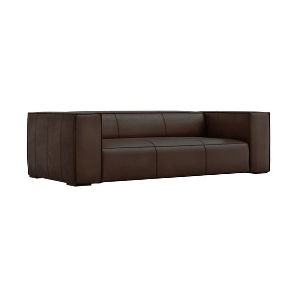Temno rjava usnjena zofa 227 cm Madame - Windsor & Co Sofas-image-2