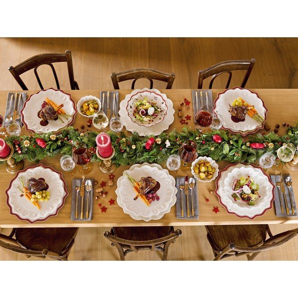 Bel porcelanast božični krožnik Toy´s Delight Villeroy&Boch, ø 29,5 cm-image-4