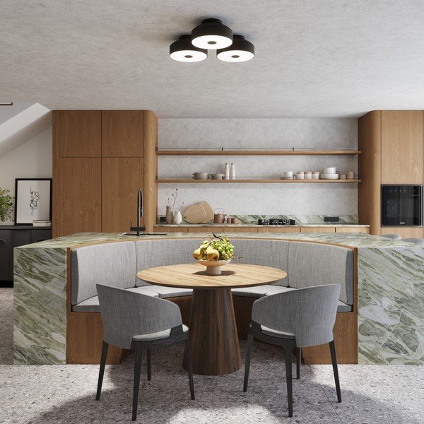 Črna stropna svetilka ø 30 cm Blacko – Sollux-image-3